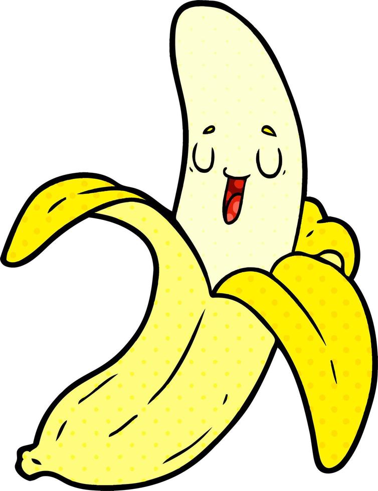 stripfiguur banaan vector