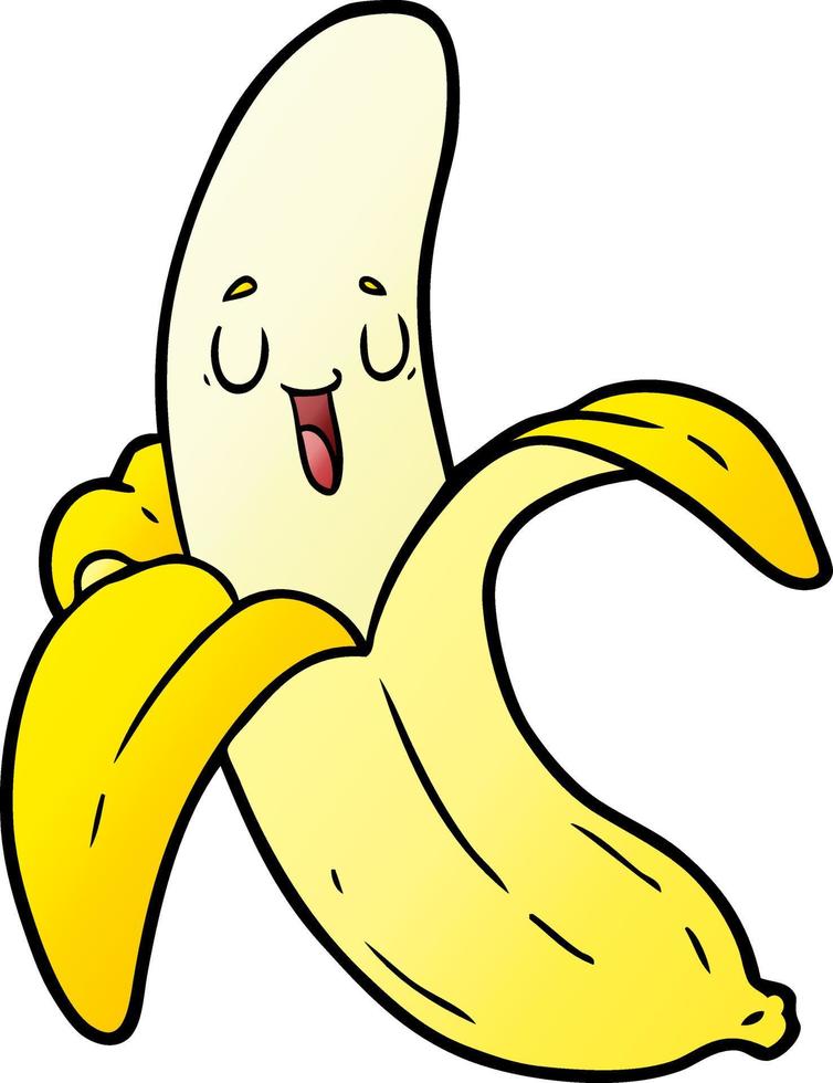 stripfiguur banaan vector
