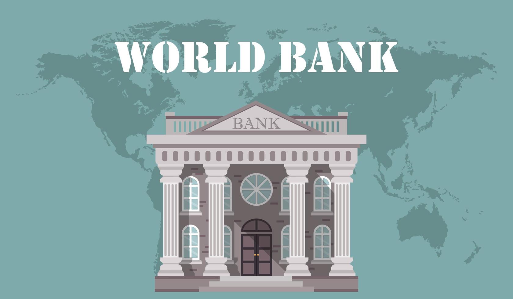 wereldbank concept vector