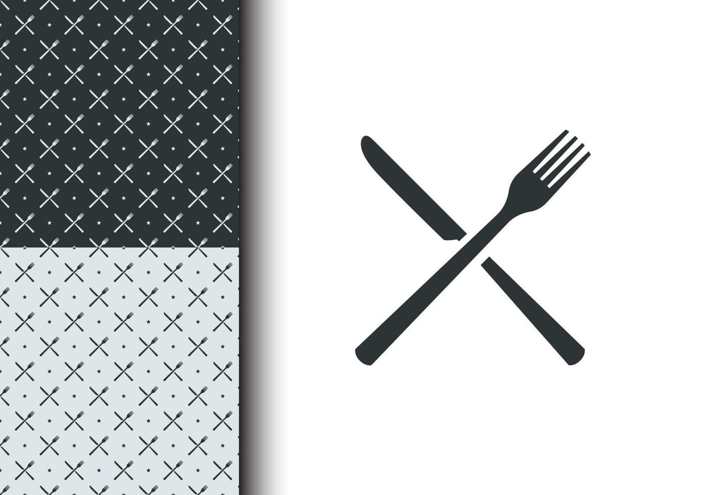 mes en vork attern voor kleding ontwerp, poster achtergrond, kruis voorwerp. naadloos patroon sjabloon. vector eps 10