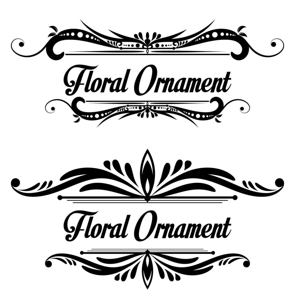 bloemen ornament sjabloon. tekst verdeler vector. fit tor kader, grens, hoek, bladzijde. vector eps 10.