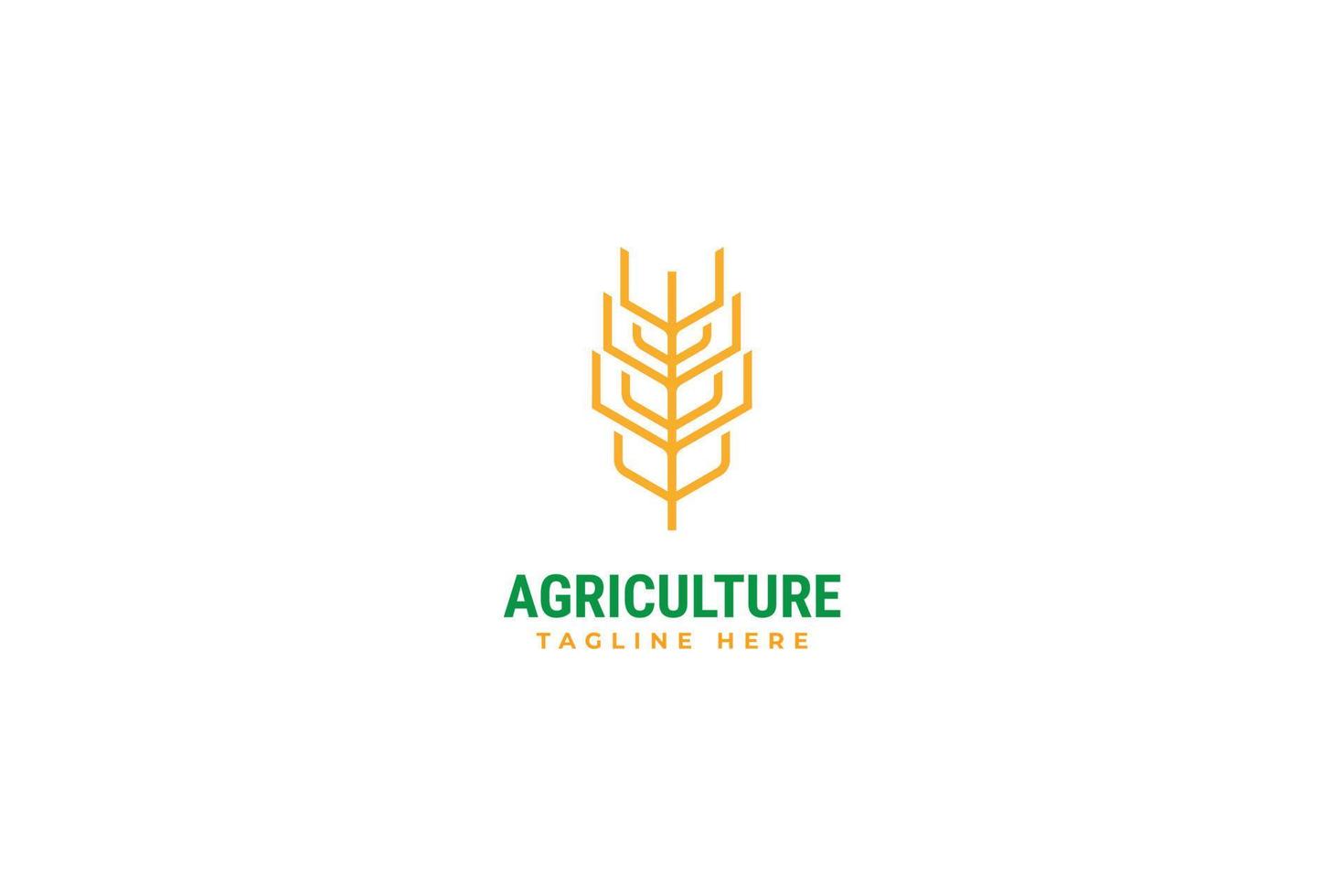 landbouw tarwe logo ontwerp vector illustratie