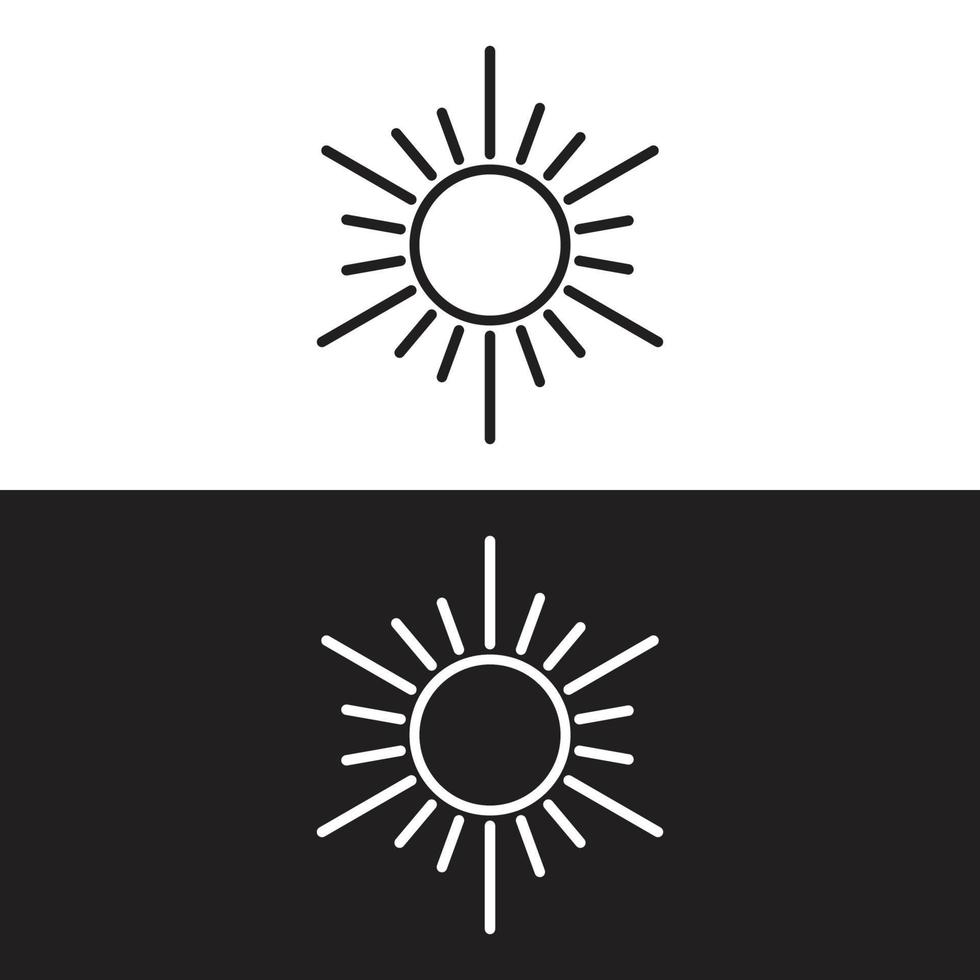 zon logo. zon lijn icoon. vector eps 10