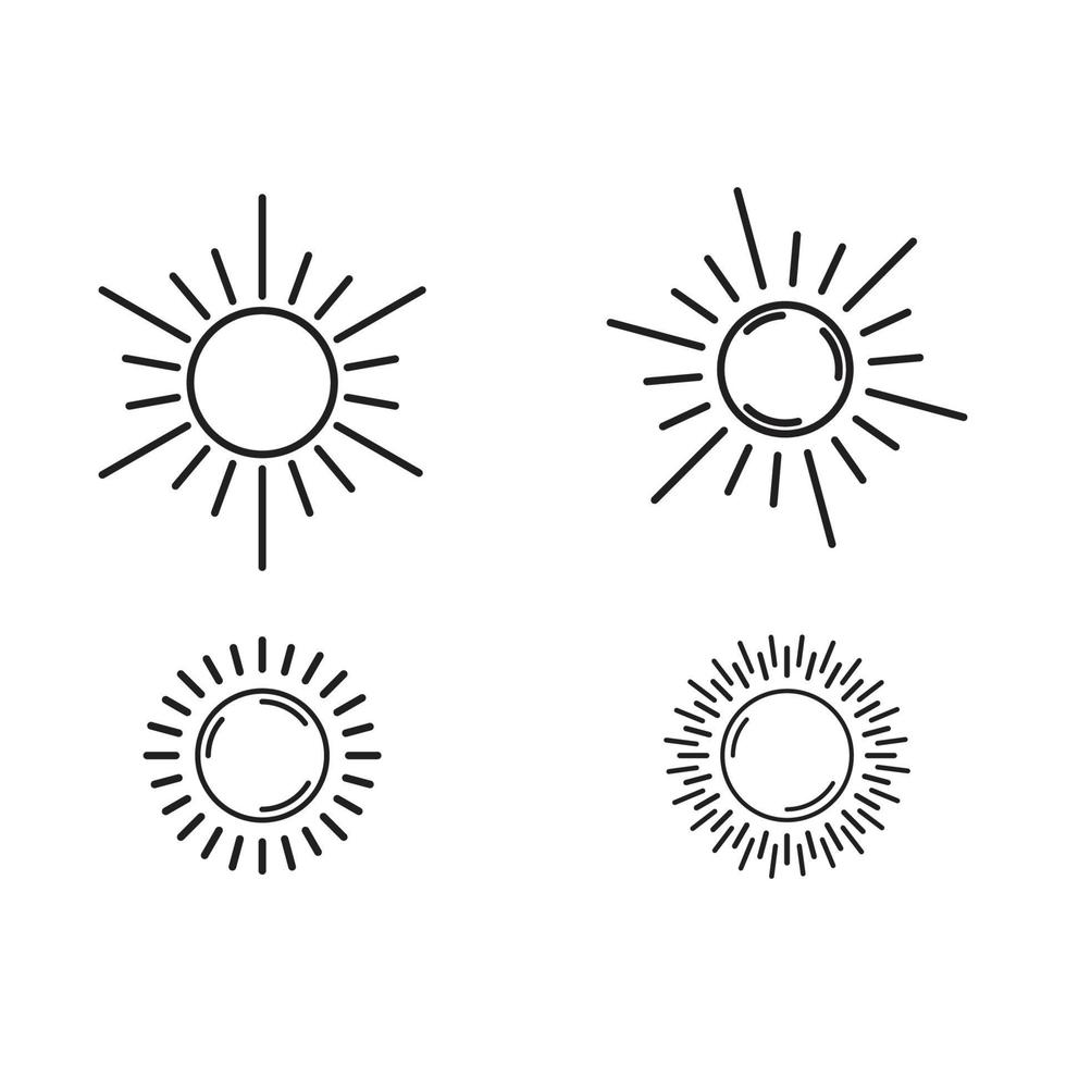 zon logo. zon lijn icoon. vector eps 10