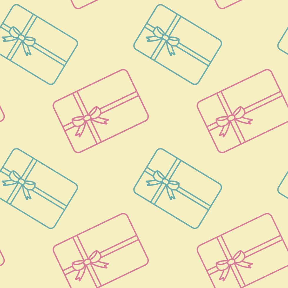 naadloos patroon Aan de oppervlak. vector structuur van geschenk dozen voor geschenk inpakken, behang, web banier achtergrond, omhulsel papier en kleding stof patronen.