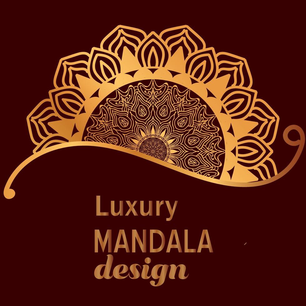 luxe mandala achtergrondontwerp vector