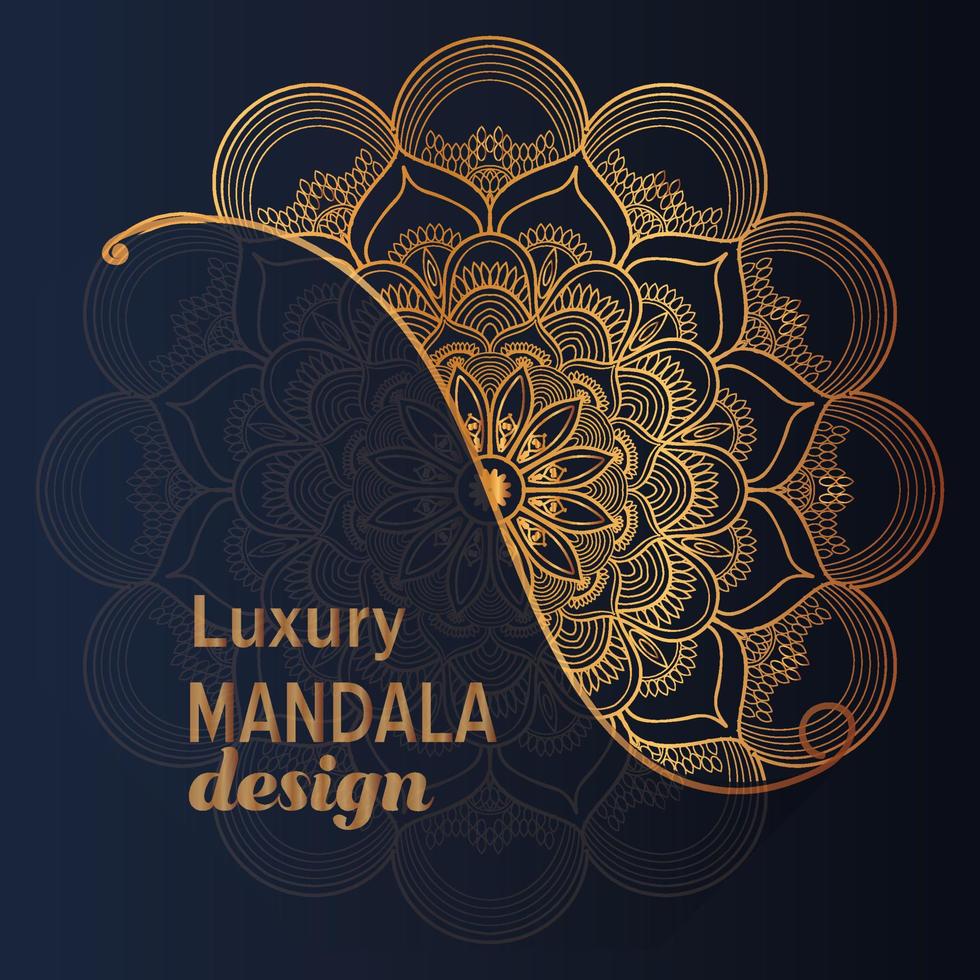 luxe mandala achtergrondontwerp vector