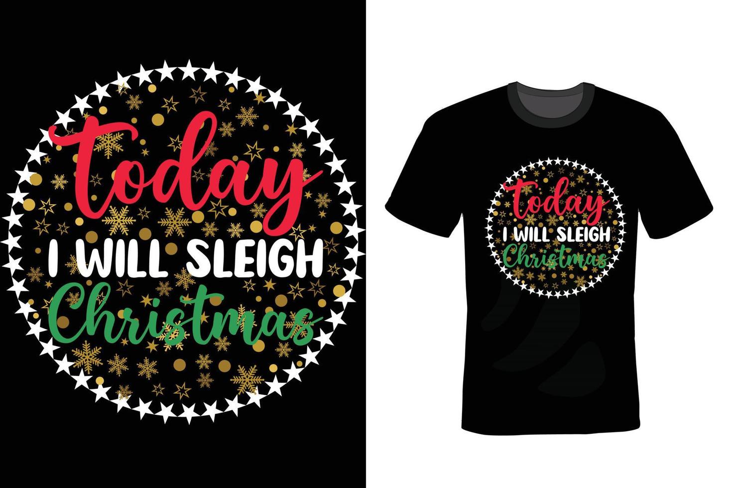 vrolijk Kerstmis t-shirts ontwerp sjabloon vector