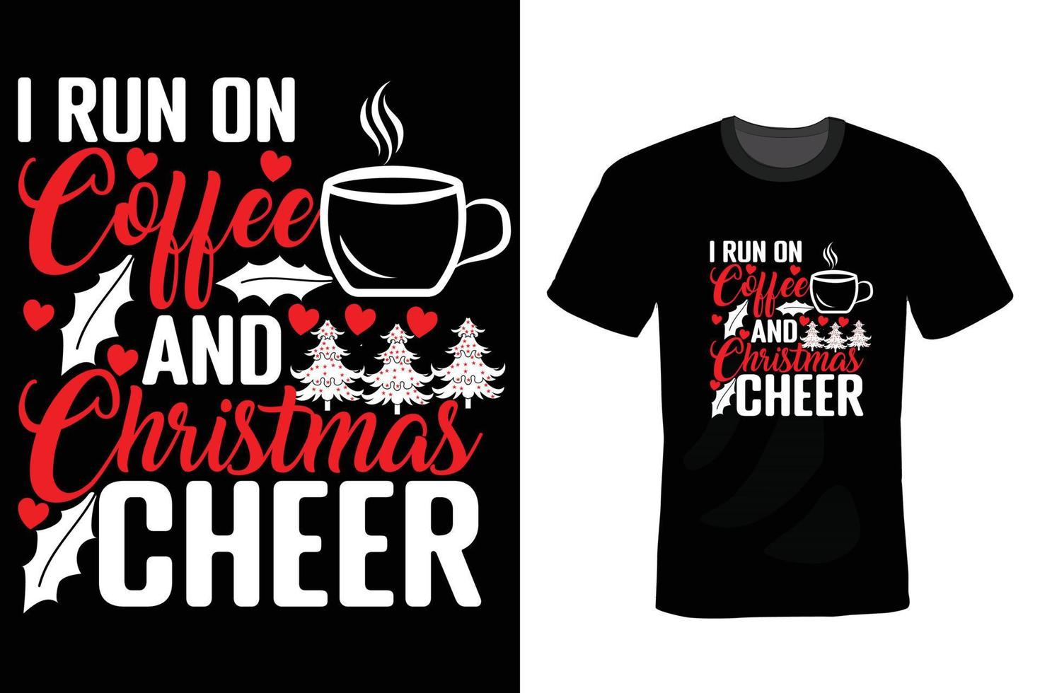 vrolijk Kerstmis t-shirts ontwerp sjabloon vector