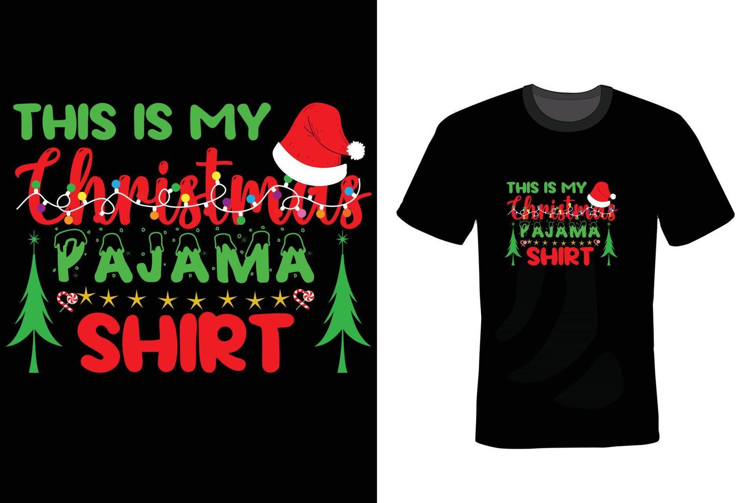 vrolijk Kerstmis t-shirts ontwerp sjabloon vector