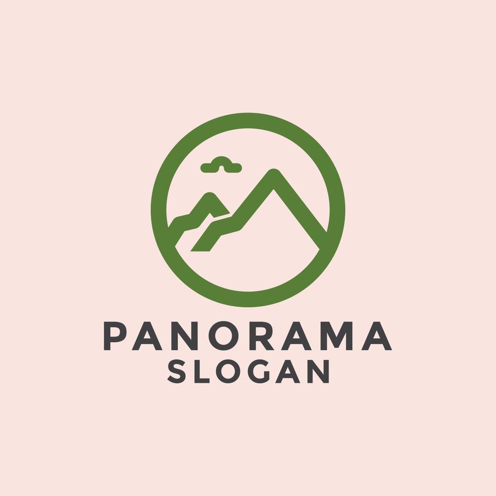 panoramisch logo icoon ontwerp sjabloon. luxe, vector. vector