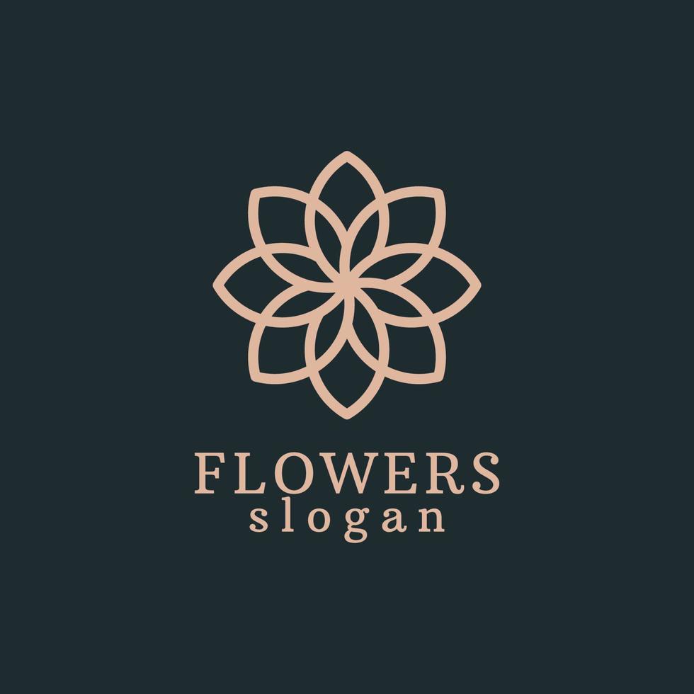 bloem logo icoon ontwerp sjabloon. luxe, vector. vector