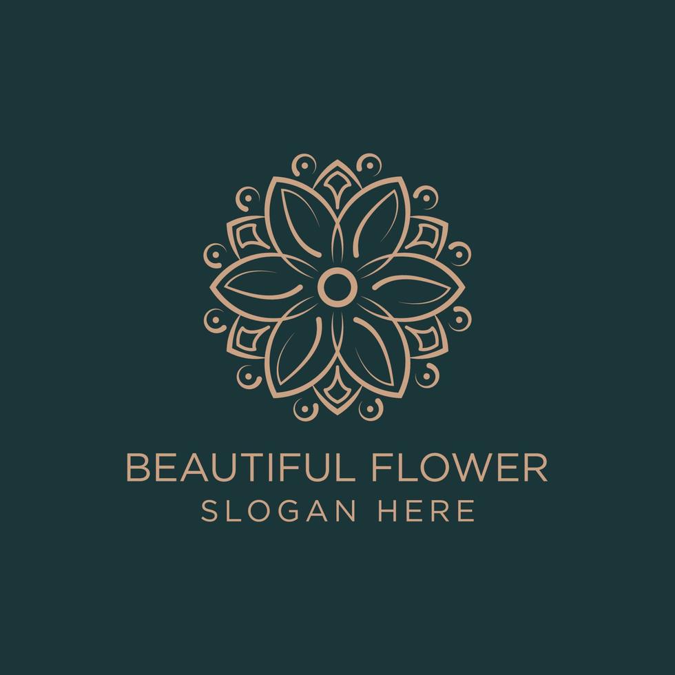 schoonheid bloem logo icoon ontwerp sjabloon. luxe, vector. vector