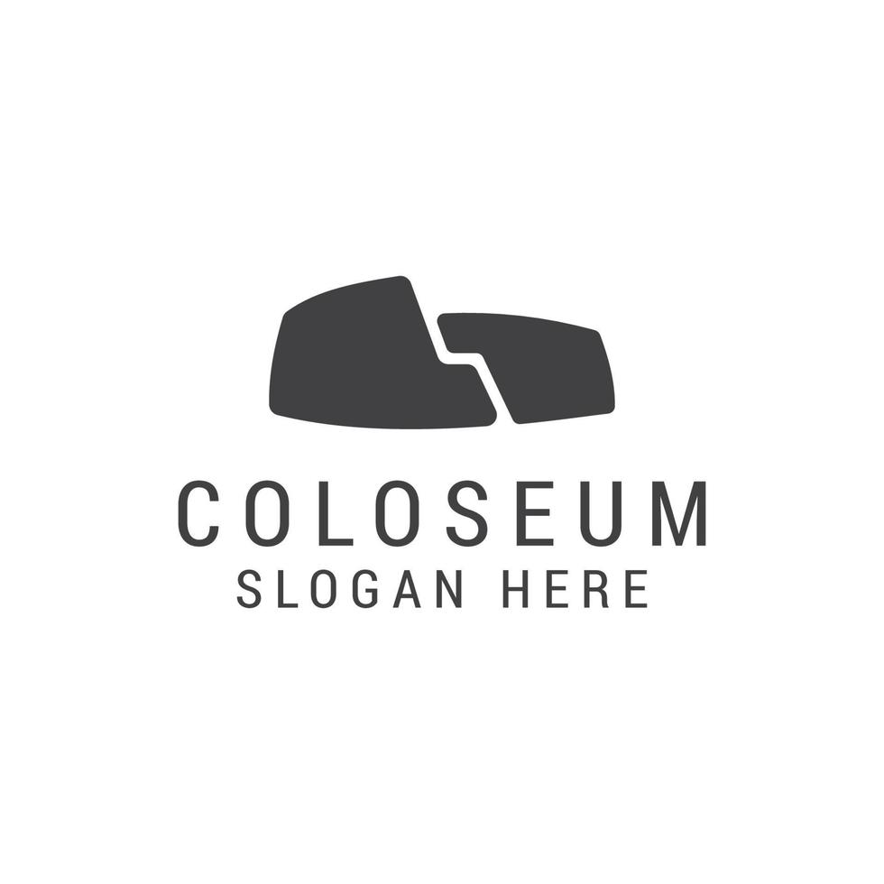 colosseum taart logo icoon ontwerp sjabloon. luxe, vector. vector