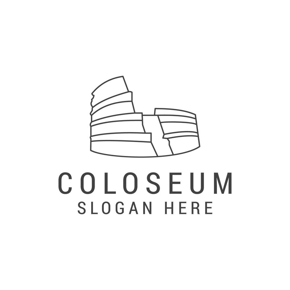 colosseum taart logo icoon ontwerp sjabloon. luxe, vector. vector