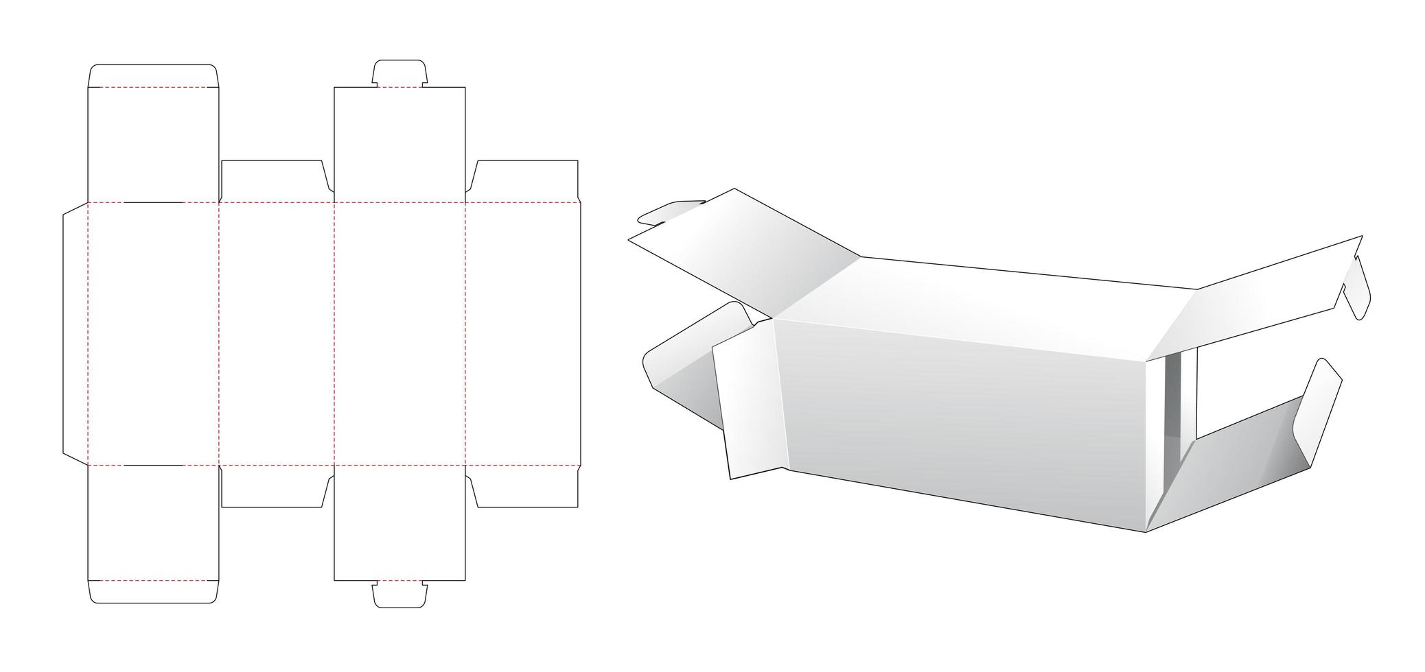 2 flip-ends verpakking vector