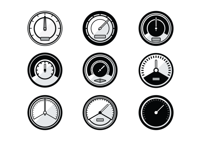 Tachometer Vector Pictogrammen