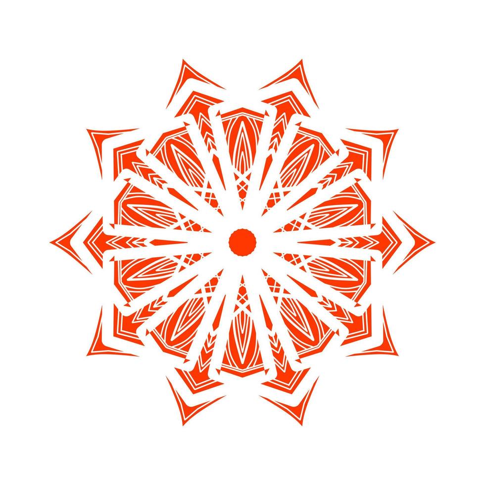 Aziatisch mandala patroon vlak ontwerp vector illustratie. oosters cirkel bloem patroon