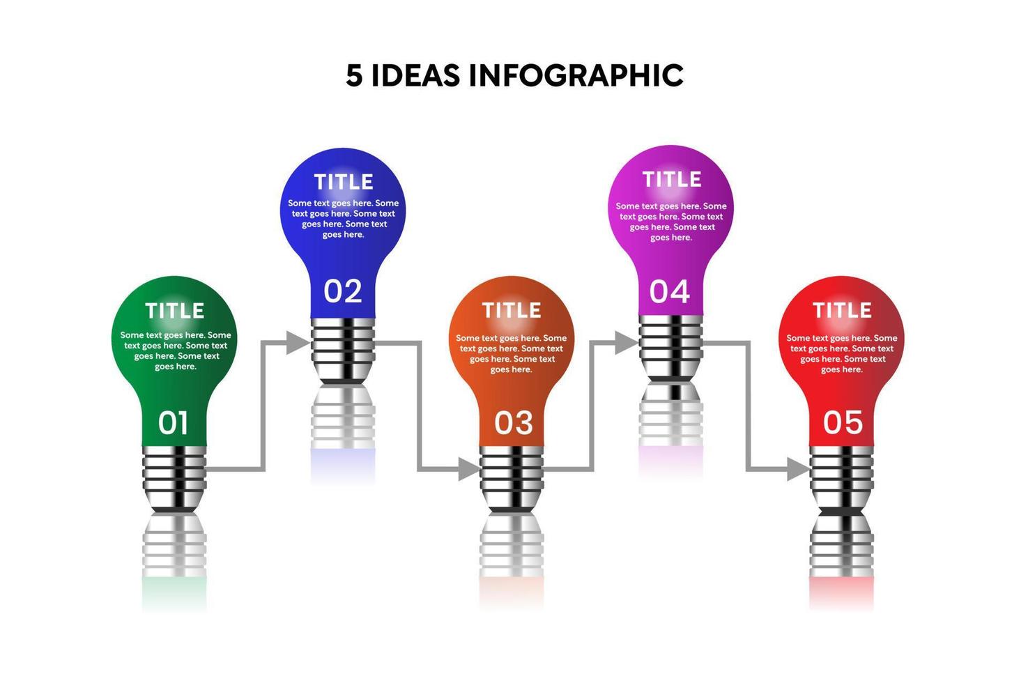 5 ideeën infographic vector