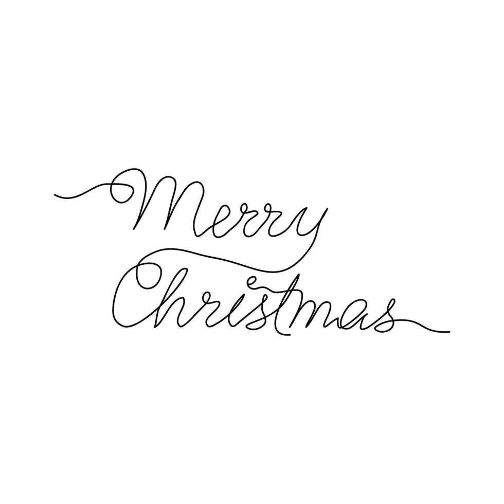 merry christmas vector borstel belettering. hand getekende moderne borstel kalligrafie geïsoleerd op een witte achtergrond. kerst vector inkt illustratie. creatieve typografie voor wenskaarten, banner