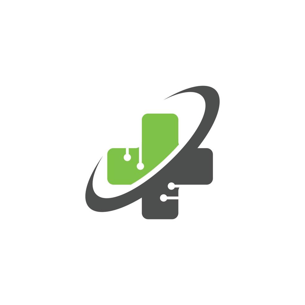 medische technologie logo ontwerp vector