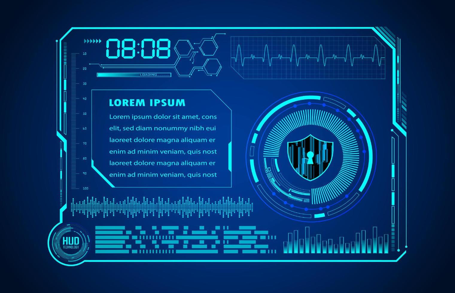 modern hud technologie scherm paneel vector