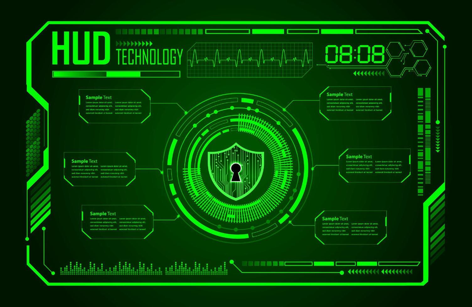 modern hud technologie scherm paneel vector