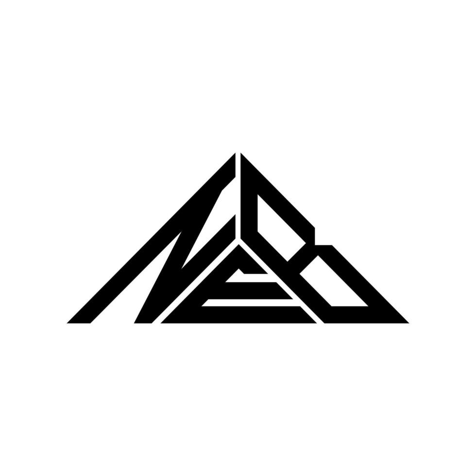 neb brief logo creatief ontwerp met vector grafisch, neb gemakkelijk en modern logo in driehoek vorm geven aan.