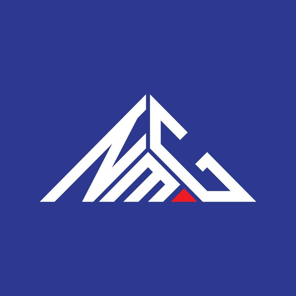 nmg brief logo creatief ontwerp met vector grafisch, nmg gemakkelijk en modern logo in driehoek vorm geven aan.