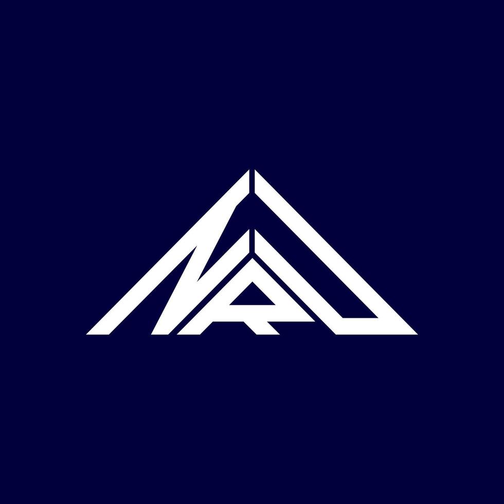 nru brief logo creatief ontwerp met vector grafisch, nru gemakkelijk en modern logo in driehoek vorm geven aan.