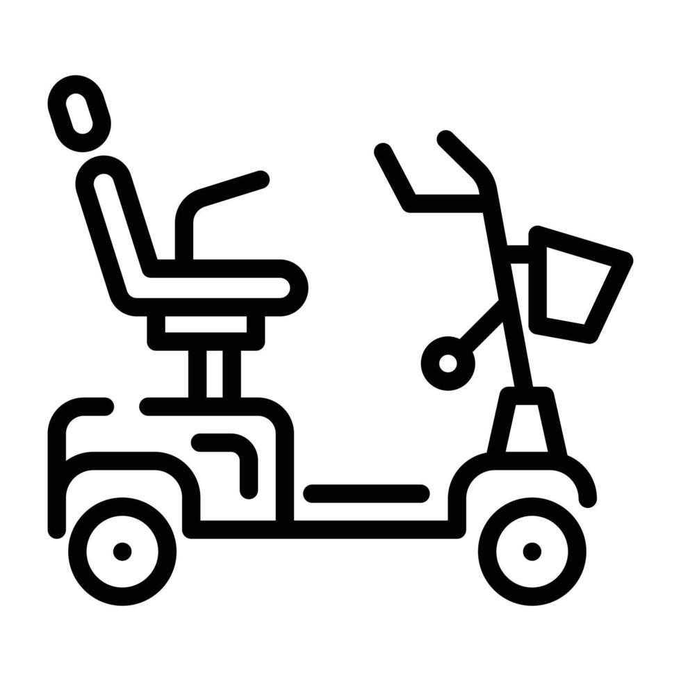een bewerkbare lijn icoon van handicap fiets vector