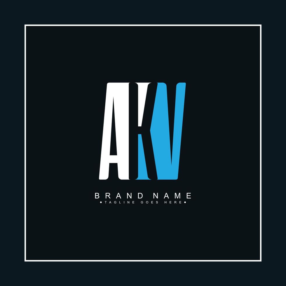 eerste brief akv logo - gemakkelijk bedrijf logo voor alfabet a, k en v vector
