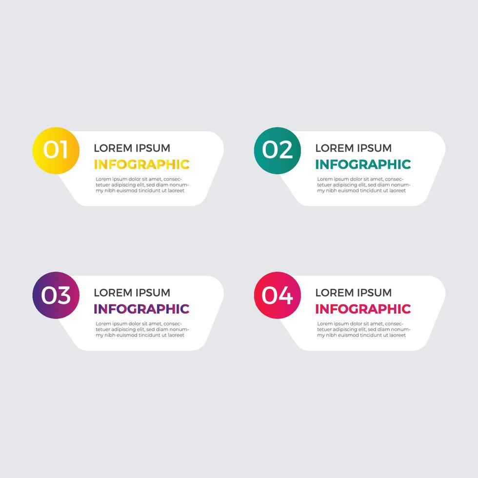 bedrijf infographics concept met 4 opties, stappen of processen vector ontwerp.eps