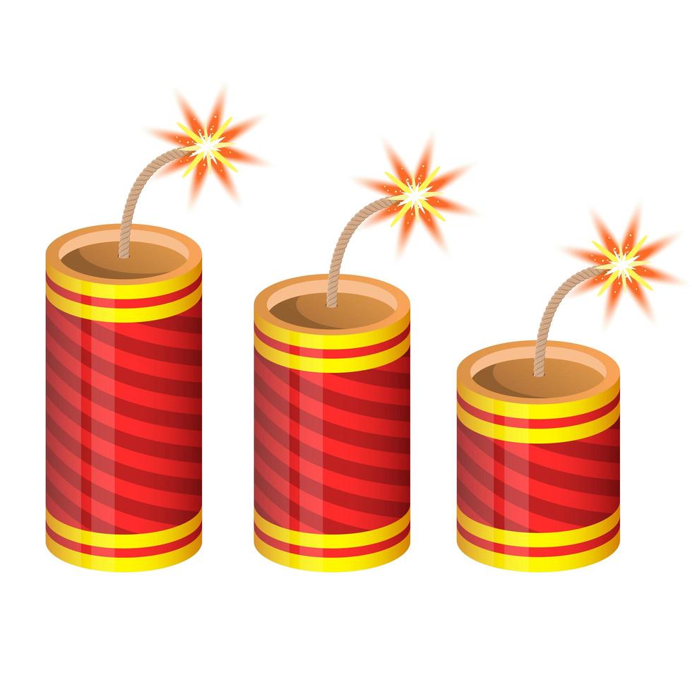 rood vuurwerk geïsoleerd vector