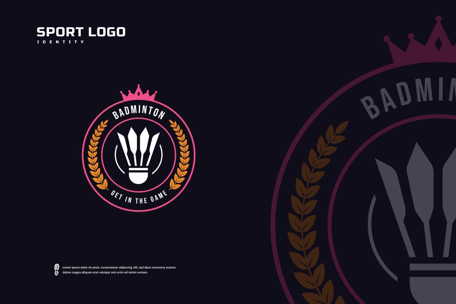 badminton club logo, badminton toernooi emblemen sjabloon. sport team insigne vector ontwerp