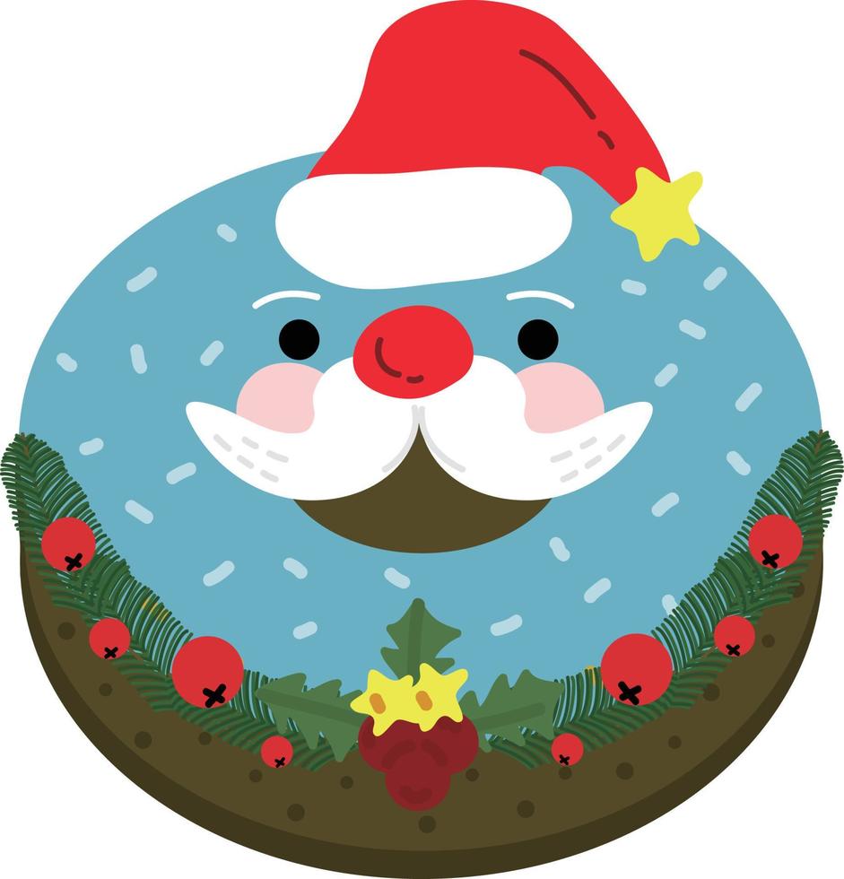 Kerstmis donut.verpakking papier. Kerstmis afdrukken benodigdheden. vrolijk Kerstmis partij mensen vieren Kerstmis vlak illustratie vector