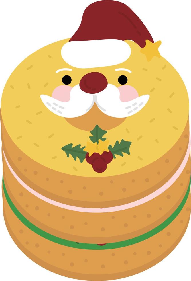 Kerstmis donut.verpakking papier. Kerstmis afdrukken benodigdheden. vrolijk Kerstmis partij mensen vieren Kerstmis vlak illustratie vector