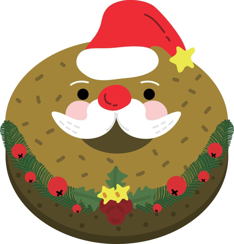 Kerstmis donut.verpakking papier. Kerstmis afdrukken benodigdheden. vrolijk Kerstmis partij mensen vieren Kerstmis vlak illustratie vector