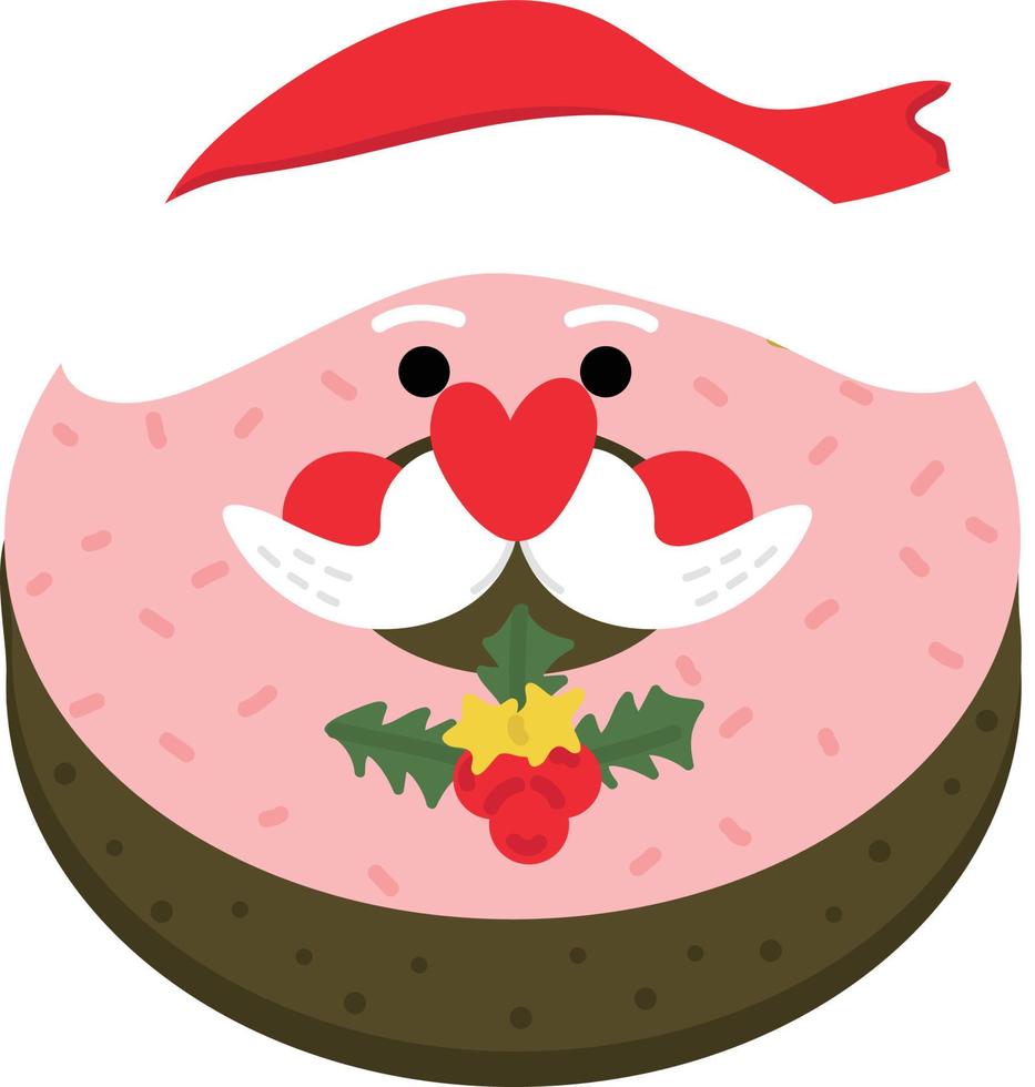 Kerstmis donut.verpakking papier. Kerstmis afdrukken benodigdheden. vrolijk Kerstmis partij mensen vieren Kerstmis vlak illustratie vector