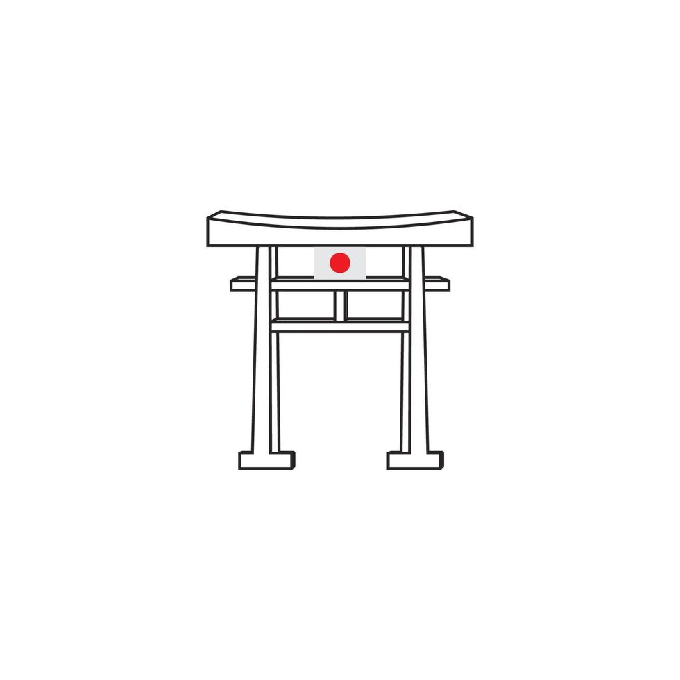 torii poort icoon vector
