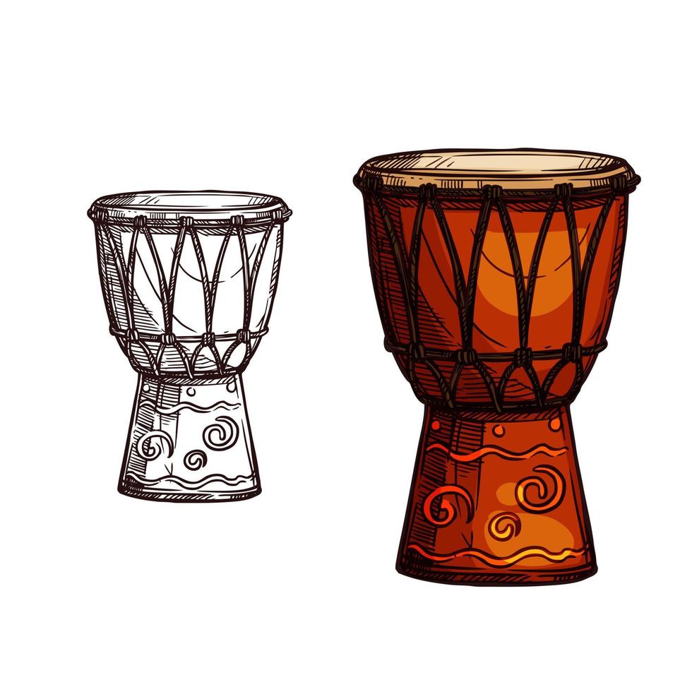 vector schetsen icoon van trommel musical instrument