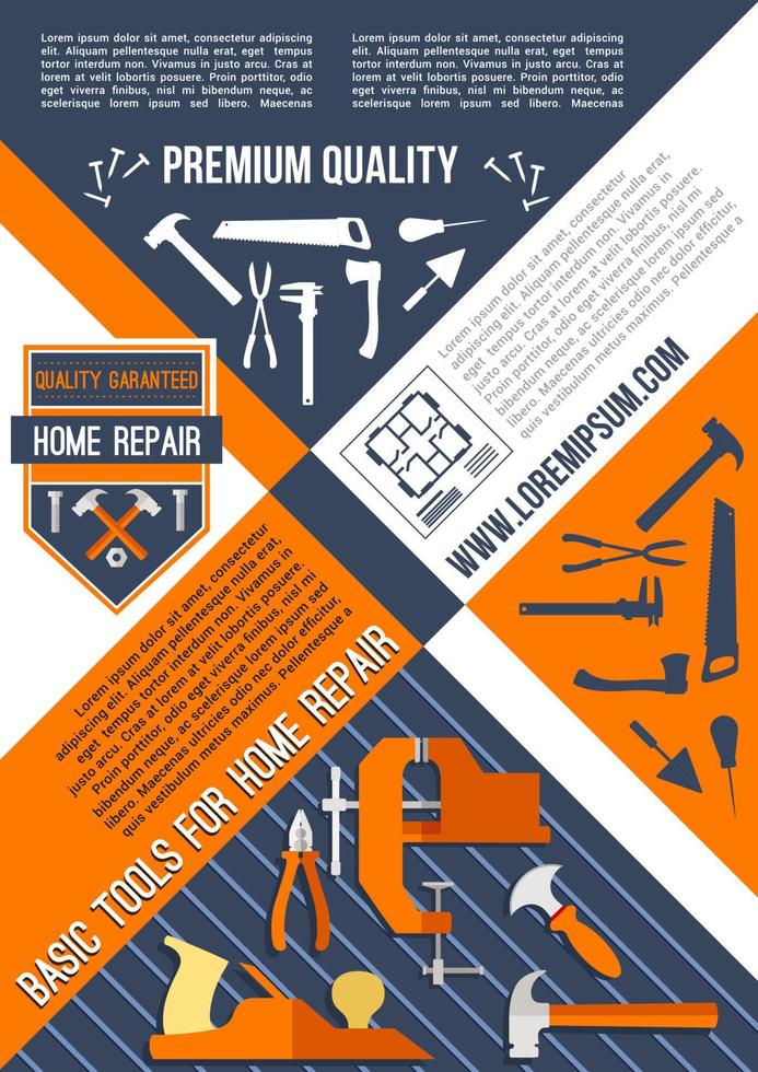 vector poster voor huis of huis reparatie