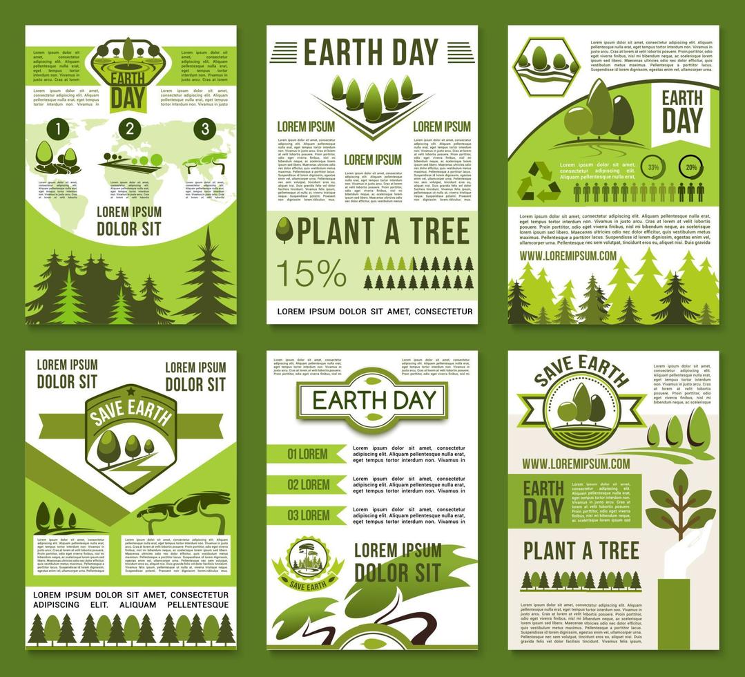 aarde dag en ecologie behoud poster vector