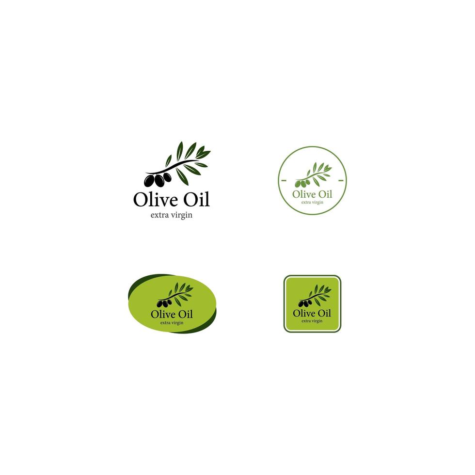 olijfolie logo set vector