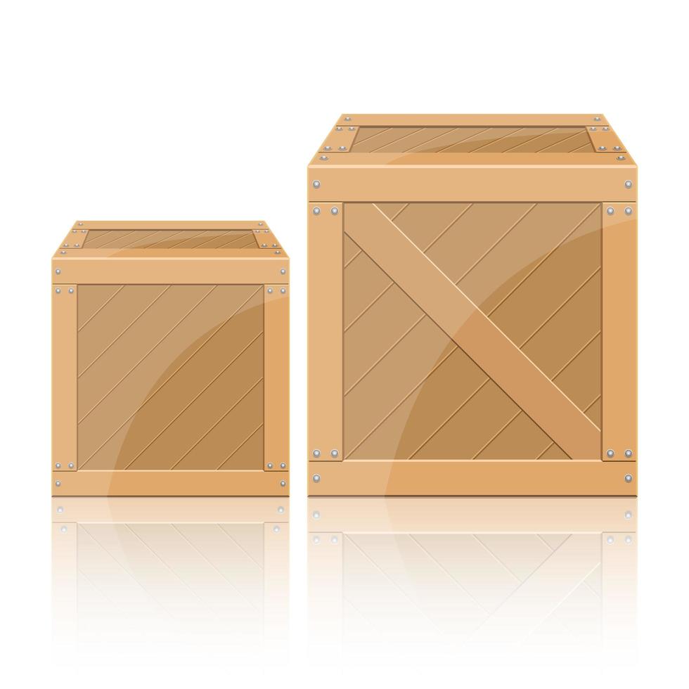 houten kist geïsoleerd vector