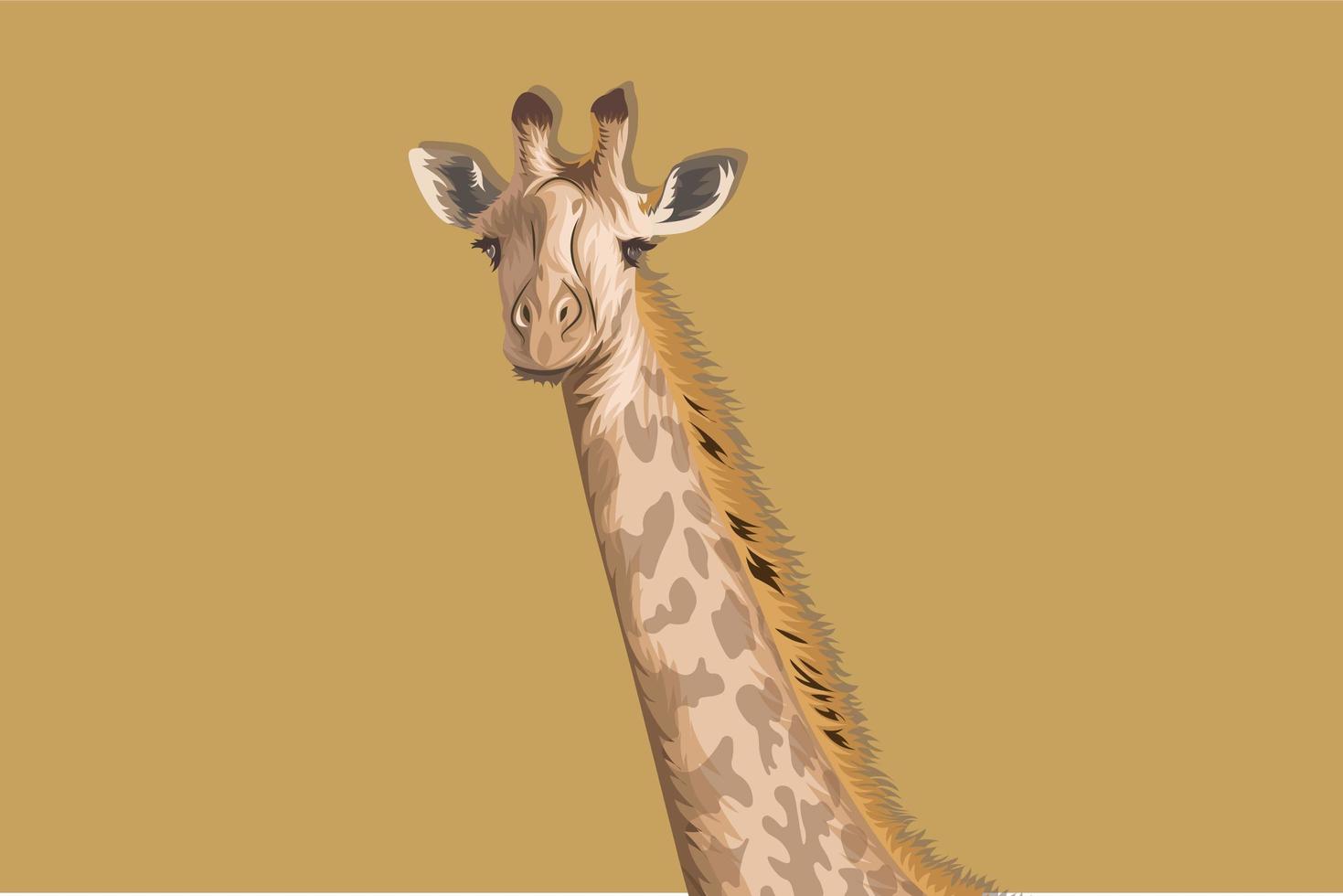 cartoon giraffe hoofd tekening vector