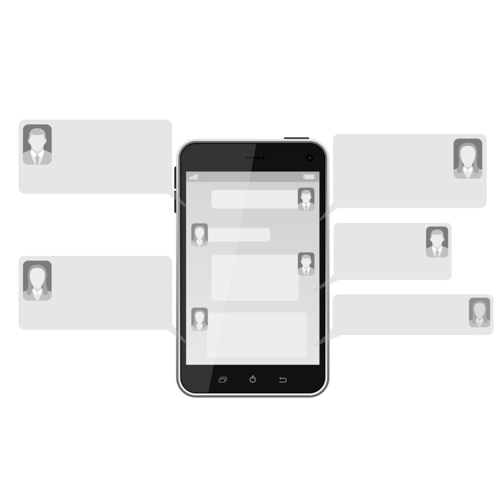 mobiel sms'en geïsoleerd vector