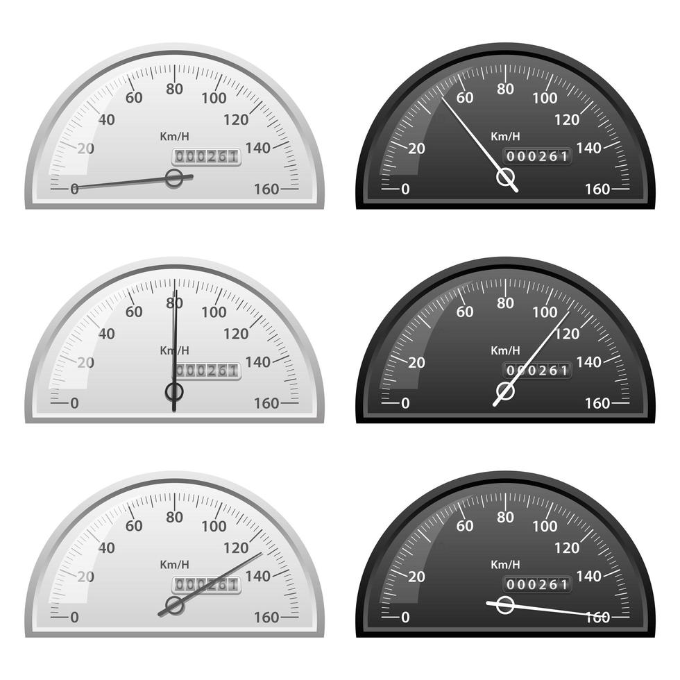 snelheidsmeter geïsoleerd op wit vector