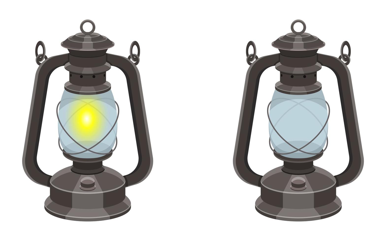 retro olielamp vector