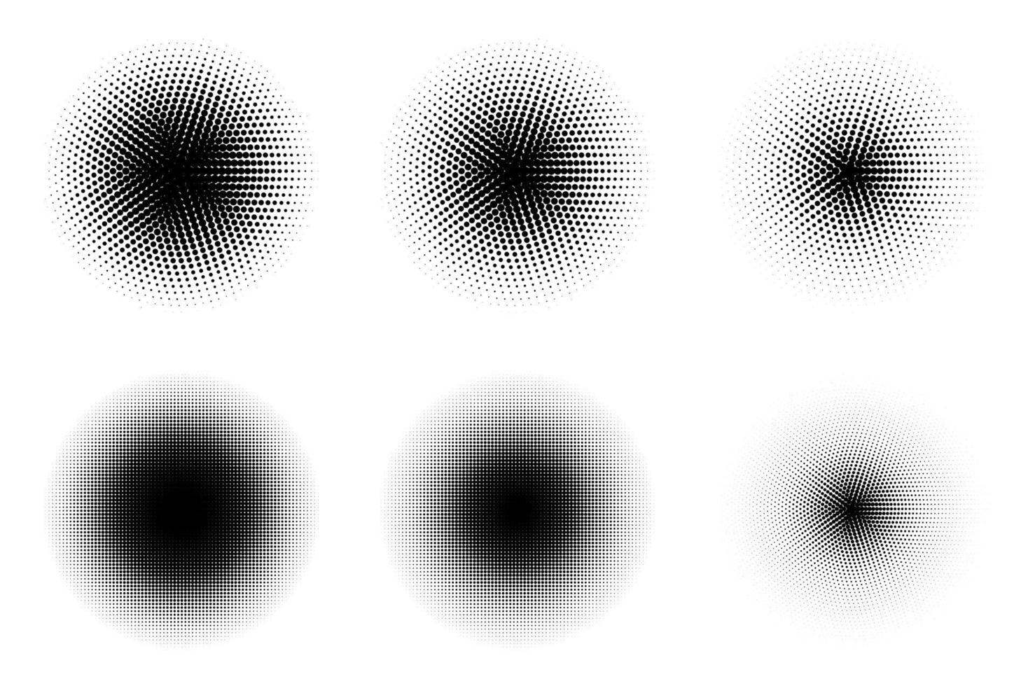 halftone structuur grunge vector set. achtergrond halftone punt patroon. grafisch dots halftone patroon. eps 10.